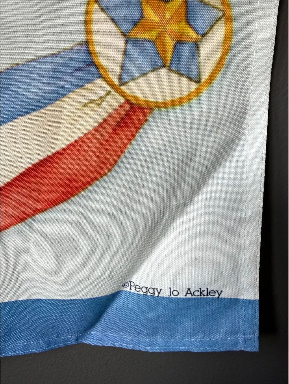 Peggy Jo Ackley Celebrate Patriotic House Flag